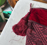 Pair of Red Vintage Style Elegant Christmas Stockings