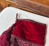 Pair of Red Vintage Style Elegant Christmas Stockings