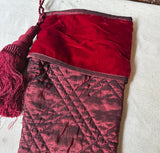 Pair of Red Vintage Style Elegant Christmas Stockings