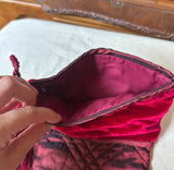 Pair of Red Vintage Style Elegant Christmas Stockings