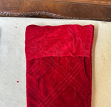 Pair of Red Vintage Style Elegant Christmas Stockings