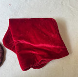 Pair of Red Vintage Style Elegant Christmas Stockings