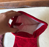 Pair of Red Vintage Style Elegant Christmas Stockings