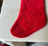 Pair of Christmas Stockings- Red and Maroon