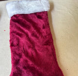 Pair of Christmas Stockings- Red and Maroon