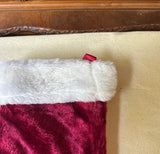 Pair of Christmas Stockings- Red and Maroon