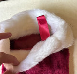 Pair of Christmas Stockings- Red and Maroon
