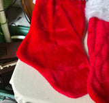 Instant Collection of Red and White Classic Christmas Stockings- Set of 5