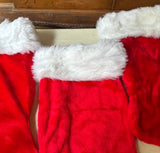 Instant Collection of Red and White Classic Christmas Stockings- Set of 5