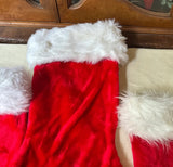 Instant Collection of Red and White Classic Christmas Stockings- Set of 5