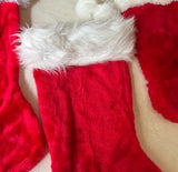 Instant Collection of Red and White Classic Christmas Stockings- Set of 5