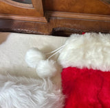 Instant Collection of Red and White Classic Christmas Stockings- Set of 5