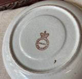 1970s Trio of Ceramic Floral Asian Plates With Boat Scene, John Maddock- Set of 3