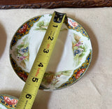 1970s Trio of Ceramic Floral Asian Plates With Boat Scene, John Maddock- Set of 3