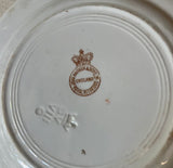 1970s Trio of Ceramic Floral Asian Plates With Boat Scene, John Maddock- Set of 3