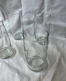 1970s J Monogrammed Simple Glasses- Set of 6