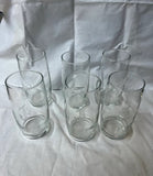 1970s J Monogrammed Simple Glasses- Set of 6