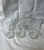1970s J Monogrammed Simple Glasses- Set of 6