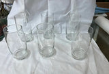 1970s J Monogrammed Simple Glasses- Set of 6