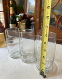 1970s J Monogrammed Simple Glasses- Set of 6
