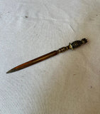 1970s England Brass Letter Opener Pineapple Design