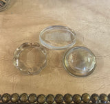 Trio of Glass Heavy Desk Paper Weights