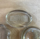 Trio of Glass Heavy Desk Paper Weights