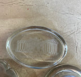 Trio of Glass Heavy Desk Paper Weights