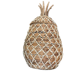 1970s Oversized Wicker Pineapple Boho Basket