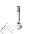 Vintage Rustic Style Milk Glass Table Lamp