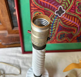 Vintage Rustic Style Milk Glass Table Lamp