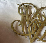 1970s Large Brass Williamsburg Trivet