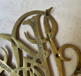 1970s Large Brass Williamsburg Trivet