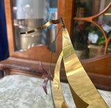 1970s Brass Sailboat Business Card Holder With Marble Base