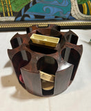 Collection of Game Night Poker Chips and Spinning Holder- Set of 8