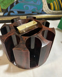 Collection of Game Night Poker Chips and Spinning Holder- Set of 8