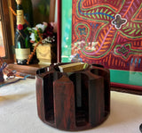 Collection of Game Night Poker Chips and Spinning Holder- Set of 8