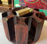 Collection of Game Night Poker Chips and Spinning Holder- Set of 8