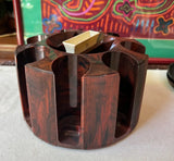 Collection of Game Night Poker Chips and Spinning Holder- Set of 8