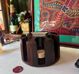 Collection of Game Night Poker Chips and Spinning Holder- Set of 8