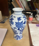 Blue and White Asian Dragon Vase