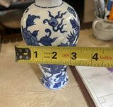 Blue and White Asian Dragon Vase