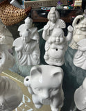 1970s Collection of White Ceramic Asian Style Fun Cups- Set of 11