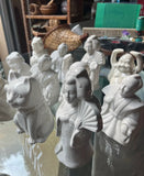 1970s Collection of White Ceramic Asian Style Fun Cups- Set of 11