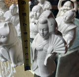 1970s Collection of White Ceramic Asian Style Fun Cups- Set of 11