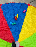 Colorful Children's Play Parachute and Balls- Set of 11