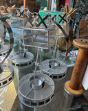 (Rental Only) Metal Mini Movie Camera Tea Light Holder- Set of 6