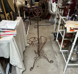 Standing Wrought Iron Decorative Blanket Holder and Basket
