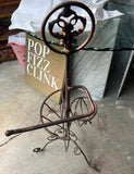 Standing Wrought Iron Decorative Blanket Holder and Basket