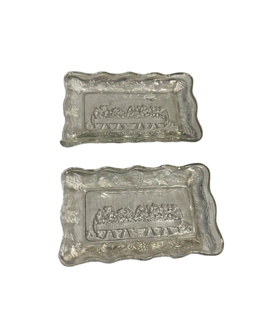 The Last Supper Pair of Glass Plates